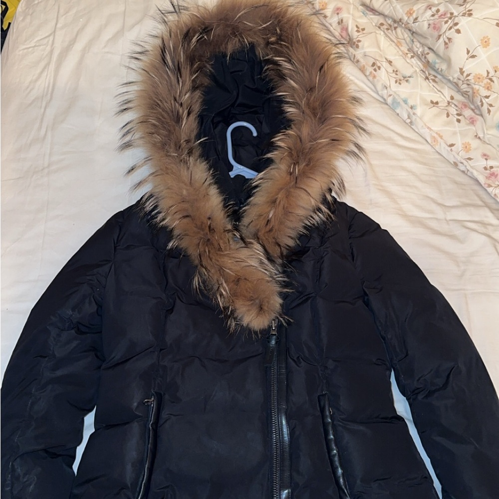 Women's Black Fur-Trimmed Jacket